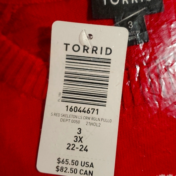 ❤️NWT VINTAGE TORRID SWEATER - DANCING SKELETON HOLIDAY CHRISTMAS LIGHTS TREE - Picture 7 of 16